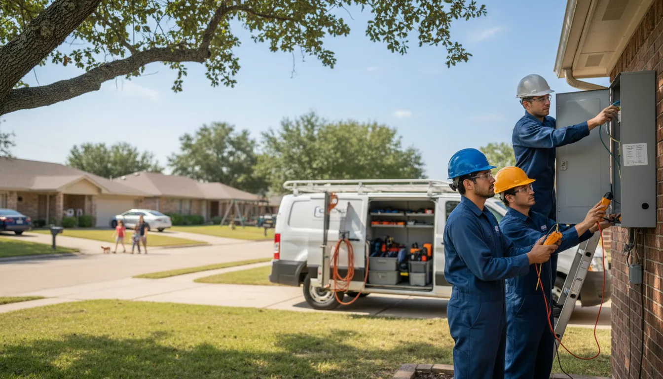 Certified electrician providing emergency electrical services in Many, LA